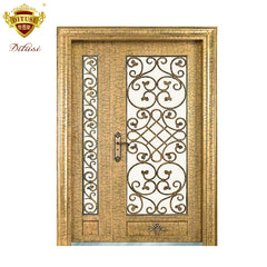 New low maintenance wrought iron exterior french style doors HL-J07 on China WDMA