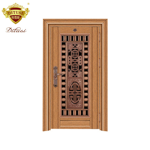 New product modern style stainless steel door design front exterior security steel doors on China WDMA