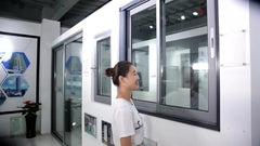 New design double glazed aluminium profile sliding windows with mosquito net on China WDMA