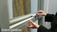 Chain winder aluminium awning windows with toughened glass on China WDMA