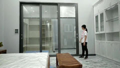 lowes louver sliding aluminium glass screen door with blinds for toilet philippines price and design on China WDMA