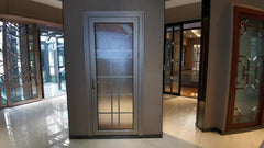 Aluminium single french doors full lite swing entry door aluminum french grille white casement swing doors on China WDMA