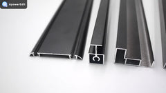 LENWA ALUMINIUM New Trend Style Aluminum Sliding Wardrobe Door Hidden Half Hidden Profile Frame on China WDMA