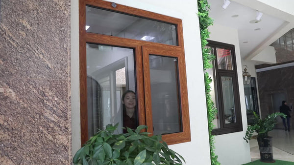 High quality brown aluminium window frames manufacturer on China WDMA