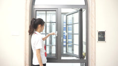 Customized modern design aluminum glass casement/ swing window on China WDMA