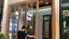 Aluminium alloy cost saving waterproof glass accordion doors for building project on China WDMA