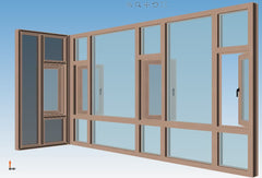 high quality Profile French Picture Aluminum alloy frame double glass casement Window And Door on China WDMA