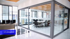 High quality double glazing aluminum sound proof sliding aluminum storefront door on China WDMA