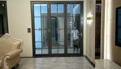 Customized soundproof aluminum glass folding/ bifold/ bi folding door on China WDMA