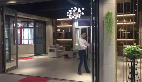 Aluminium Double Glass Sliding Folding Door for Entrance on China WDMA