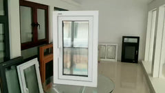 High quality tempered glass pvc casement window UPVC vinyl window on China WDMA