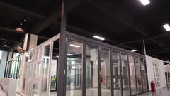 Hot sales aluminum glass bi folding doors with high quality hardware system on China WDMA