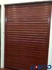 Warehouse Automatic Wooden Grain Aluminum Roller Shutter Doors Interior Rolling Roll Up and Down Security Garage Door on China WDMA