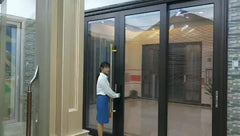 Interior french balcony sliding aluminum doors sliding doors with blinds between glass on China WDMA