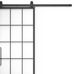 Rustic Steel 8FT/10FT Frame Glass Barn Door Panels/Black Steel Glass Frame Sliding Shower Door on China WDMA