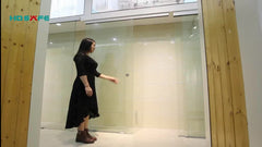 SAFE frameless aluminium for office sliding glass door system on China WDMA