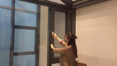 Sound proof aluminium casement windows design with inbuilt blinds on China WDMA