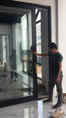 Aluminum Bifold Glass Door windows with shutter on China WDMA