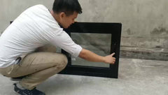 Commerical horizontal opening double glazed black aluminum sliding windows on China WDMA