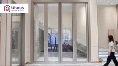 exterior aluminium glass bifold door heavy duty 4m bi folding door on China WDMA on China WDMA