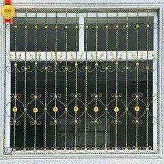 OP-E001 Europe Design Iron Window Grill China Manufacturer Wrought Iron Windows For Window Frame on China WDMA