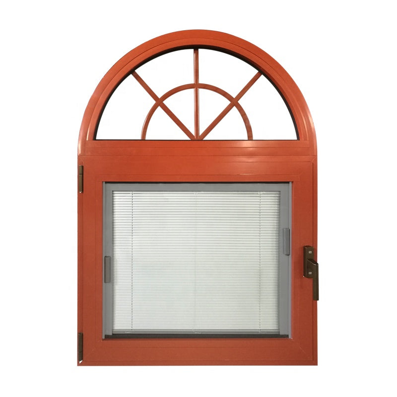 Original factory colored aluminum arched transom window 36 x 36 caseme ...