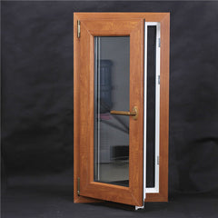 PVC Brown Tilt and Turn Window and Fixed Window, Vinyl Doors and Windows on China WDMA
