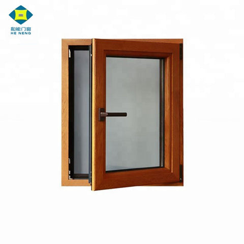 PVC High Evaluation Wood Color PVC Opening Casement Windows