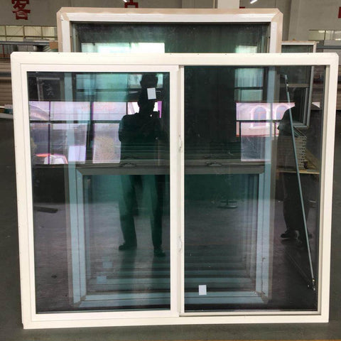 PVC Horizontal Sliding Windows,Impact Hurricane Proof Plastic Slider double glazing Window on China WDMA