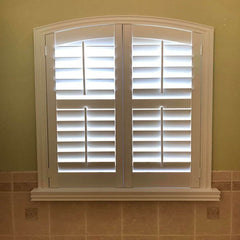 PVC Plantation shutter doors lead free security window blinds interior residential shutters bay pvc window shutters on China WDMA