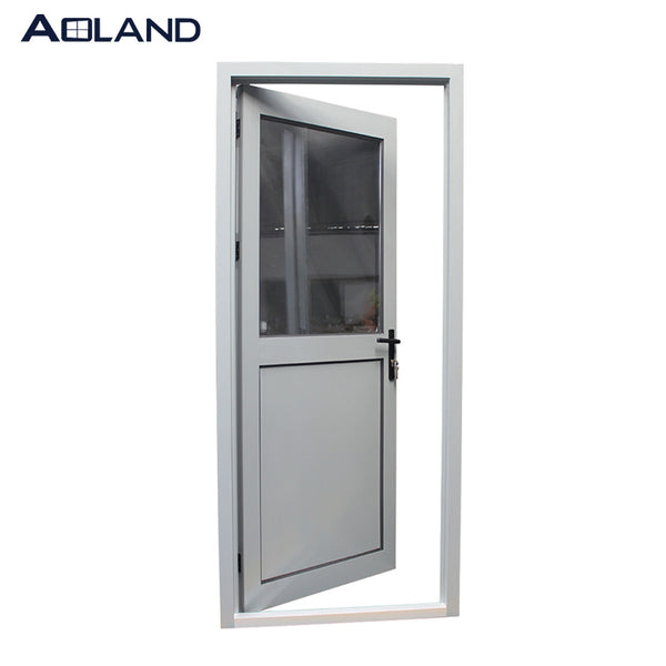 Panel aluminium hinged glass french high quality entry door on China WDMA