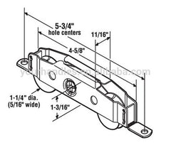 Patio Door Truth Type Tandem Nylon Wheels Rollers Runners ZML2258 on China WDMA