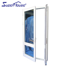 Pear white color aluminium swing french doors mom and son doors on China WDMA