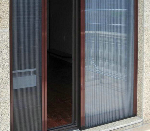 Pleated Mesh Folding Retractable Mosquito Screen Door /retractable pleated insect screen for windows and door on China WDMA
