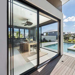 Porch exterior design aluminum sliding door with bottom tracks system on China WDMA