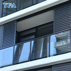 Powder coated black aluminum sliding window shutter on China WDMA