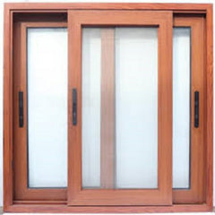 Powder coating brown / wood color aluminum windows lift sliding windows with German hardware on China WDMA