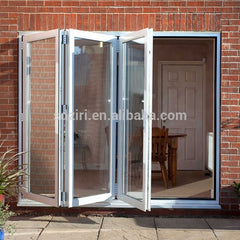 Professional supplier white exterior UPVC/PVC glass veranda bifold doors on China WDMA