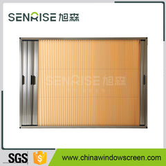 Pulldown Pleated fly screens for use on awning windows, casement windows,sash windows and sliding windows