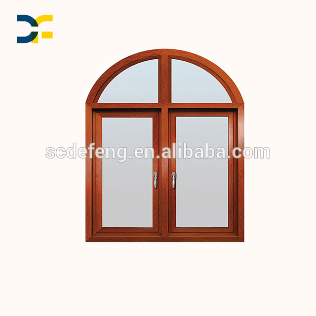 Quality Guaranteed Custom Arch Aluminum Window with Wooden Frame on Ch ...