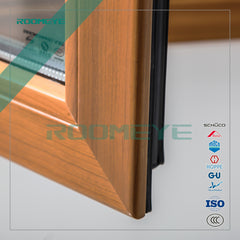 ROOMEYE double glazed aluminum wooden window frames designs on China WDMA