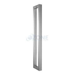 Rectangular section Pull Handle With Back to Back installation on Glass Wooden Metals Doors on China WDMA