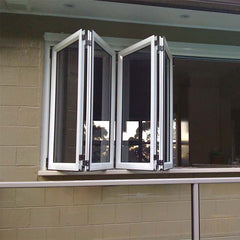 Residential aluminium coutryard sliding bi folding glass window on China WDMA
