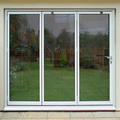 Residential aluminium frame double glazed 3 panel sliding patio glass door price on China WDMA