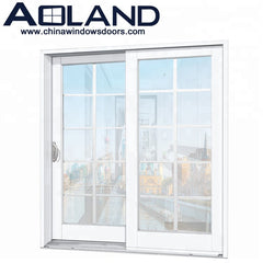 Residential aluminium patio interior/exterior sliding doors design with white powder coated on China WDMA