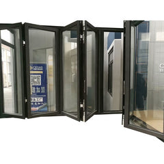 Residential aluminum folding window with black color or customized color on China WDMA
