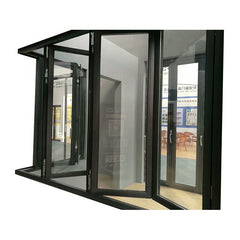 Residential aluminum folding window with black color or customized color on China WDMA