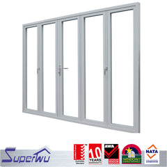 Restaurant flexible easy aluminum glass bi folding doors on China WDMA