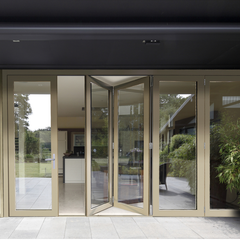 Rongo Low price exterior patio tempered glass aluminium folding doors price on China WDMA