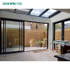 Roomeye aluminum glass corner sliding door on China WDMA
